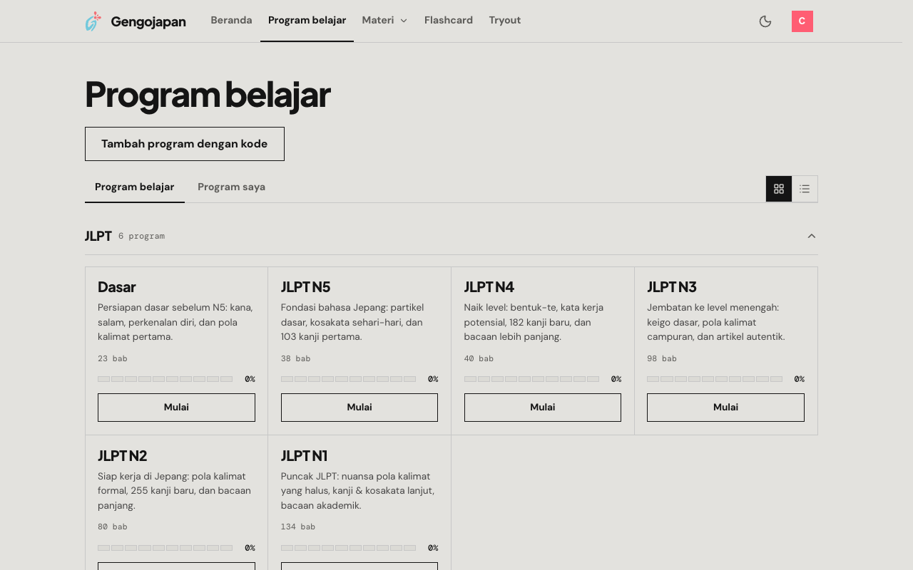 Katalog program