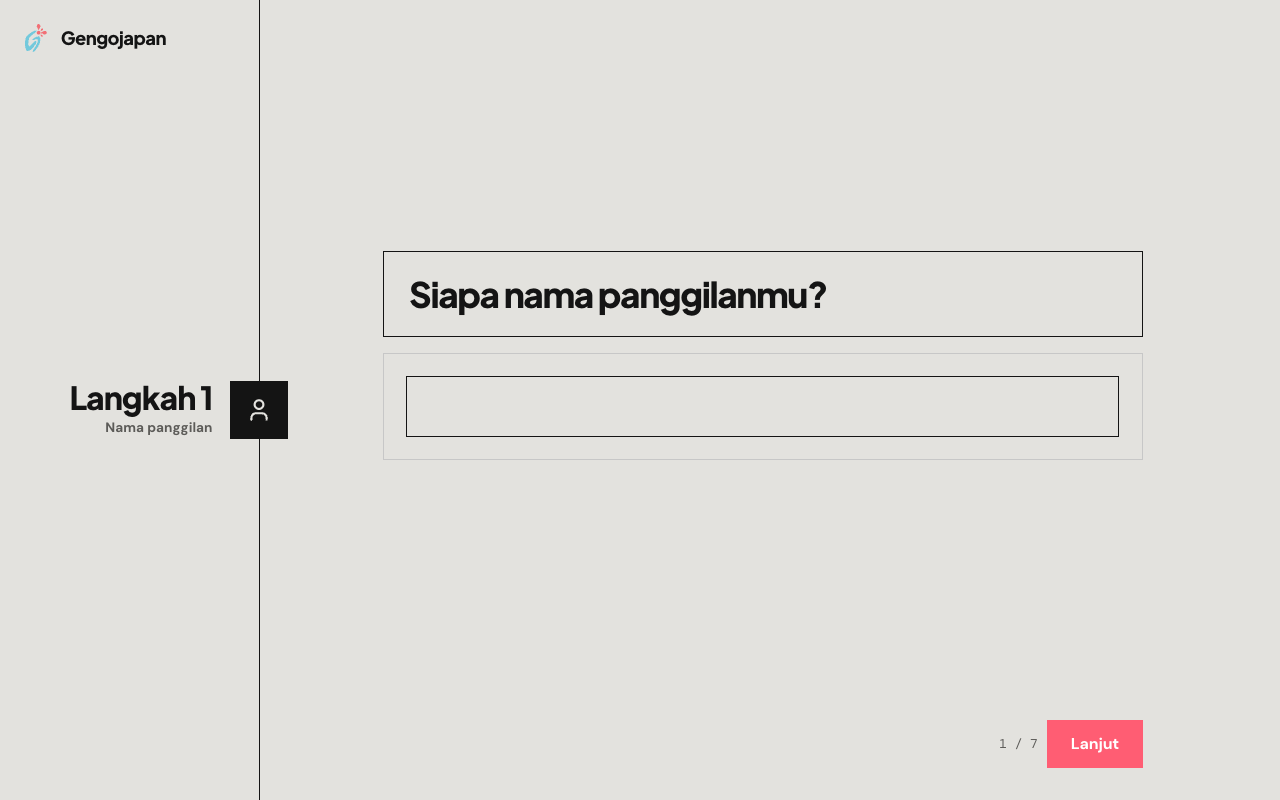 Langkah 1: Nama panggilan